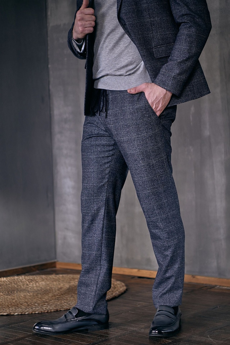 Брюки мужские классические со стрелками серый TRUVOR 304 тк.СПО34891