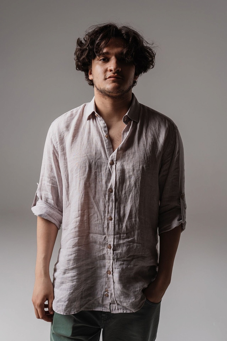 Рубашка мужская длинный рукав бежевый Luxor 820-1319.L279.Y002.L.W0271