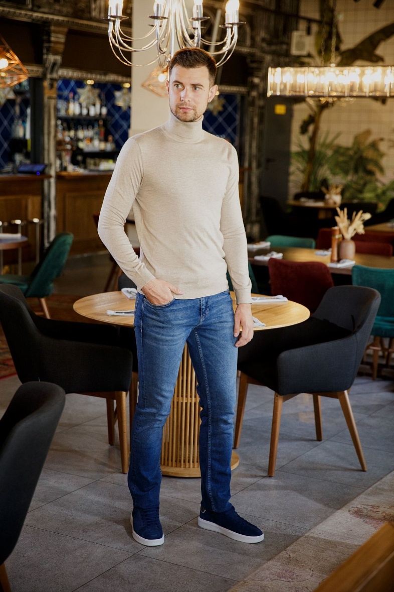 Трикотаж Водолазка цвет бежевый LEXMER NT-DWK-2873