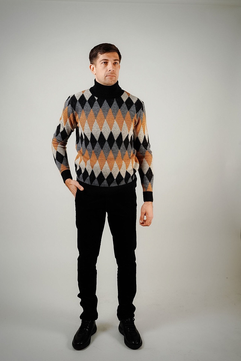 Брюки мужские чиносы, (повседневные брюки) черный CLAUDE 1828 Трамаросса