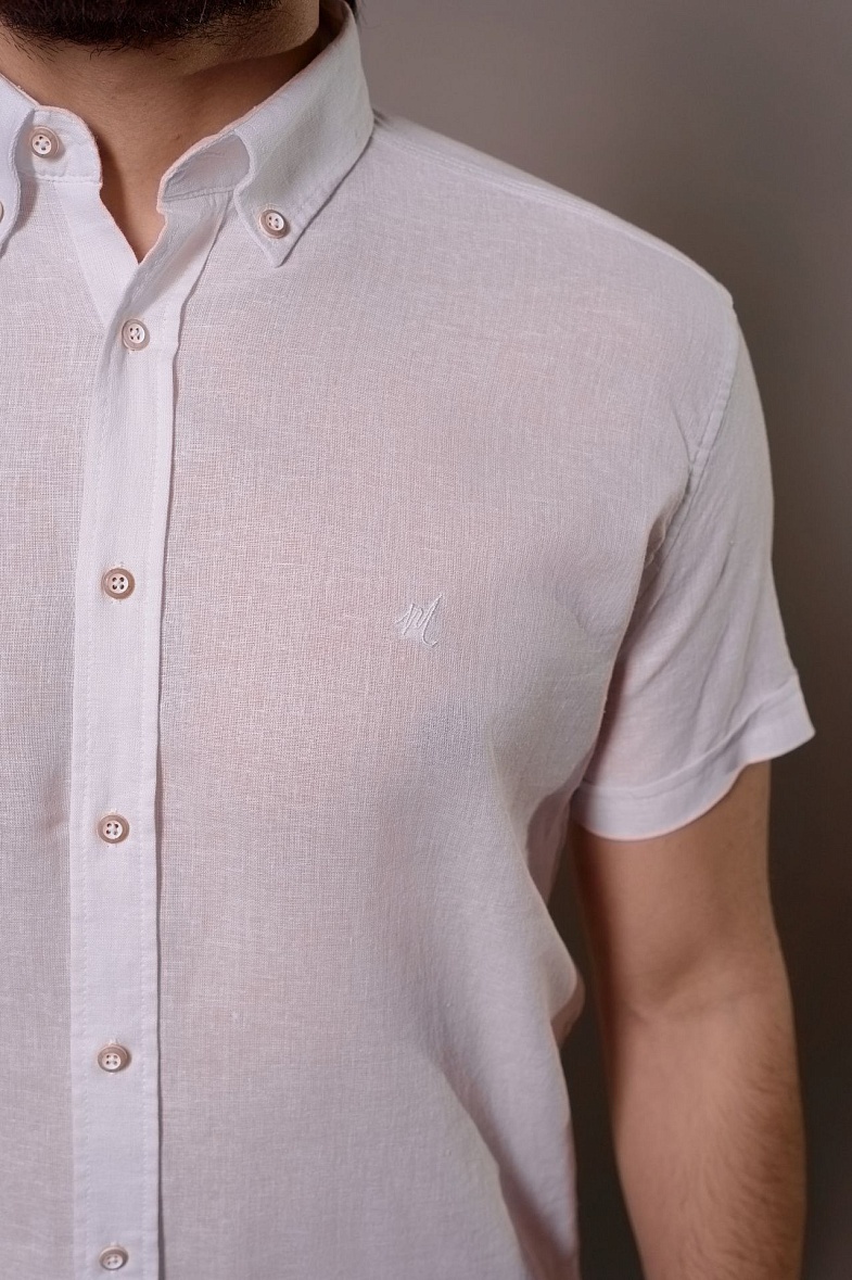 Рубашка мужская короткий рукав белый SMART MEN 37646.0020 бел