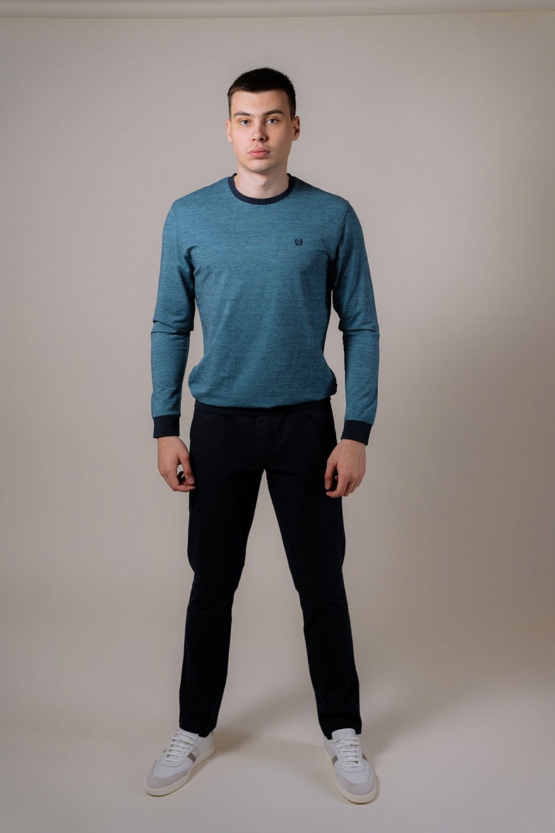 Толстовка 65% хлопок цвет голубой Caporicco 9353xx