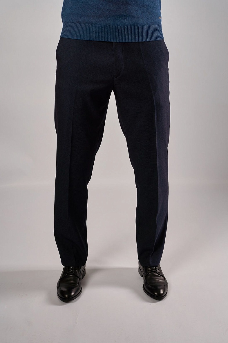 Брюки мужские классические со стрелками синий CLAUDE 1349 Чех