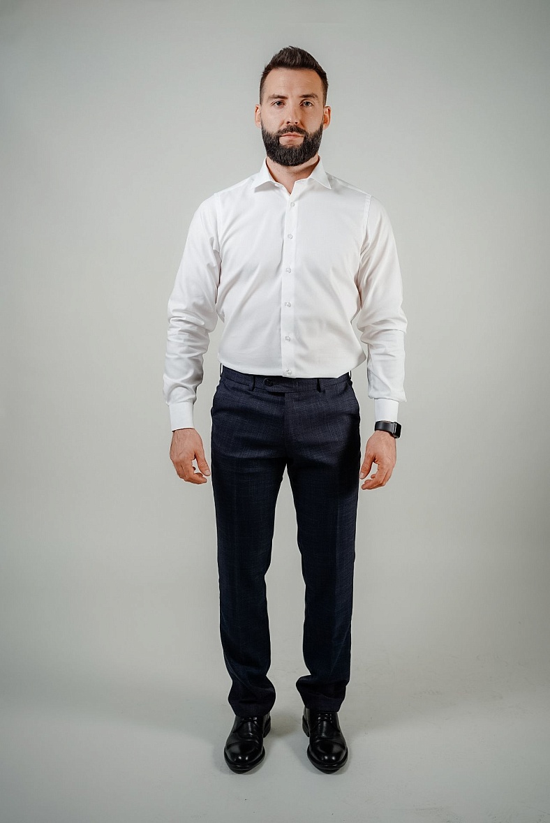 Брюки мужские классические со стрелками серый CLAUDE 3457 Люкс