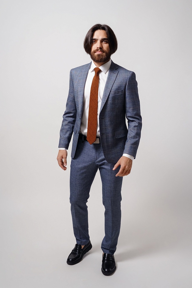 Пиджак мужской   коричневый в клетку Royal Spirit Маунт