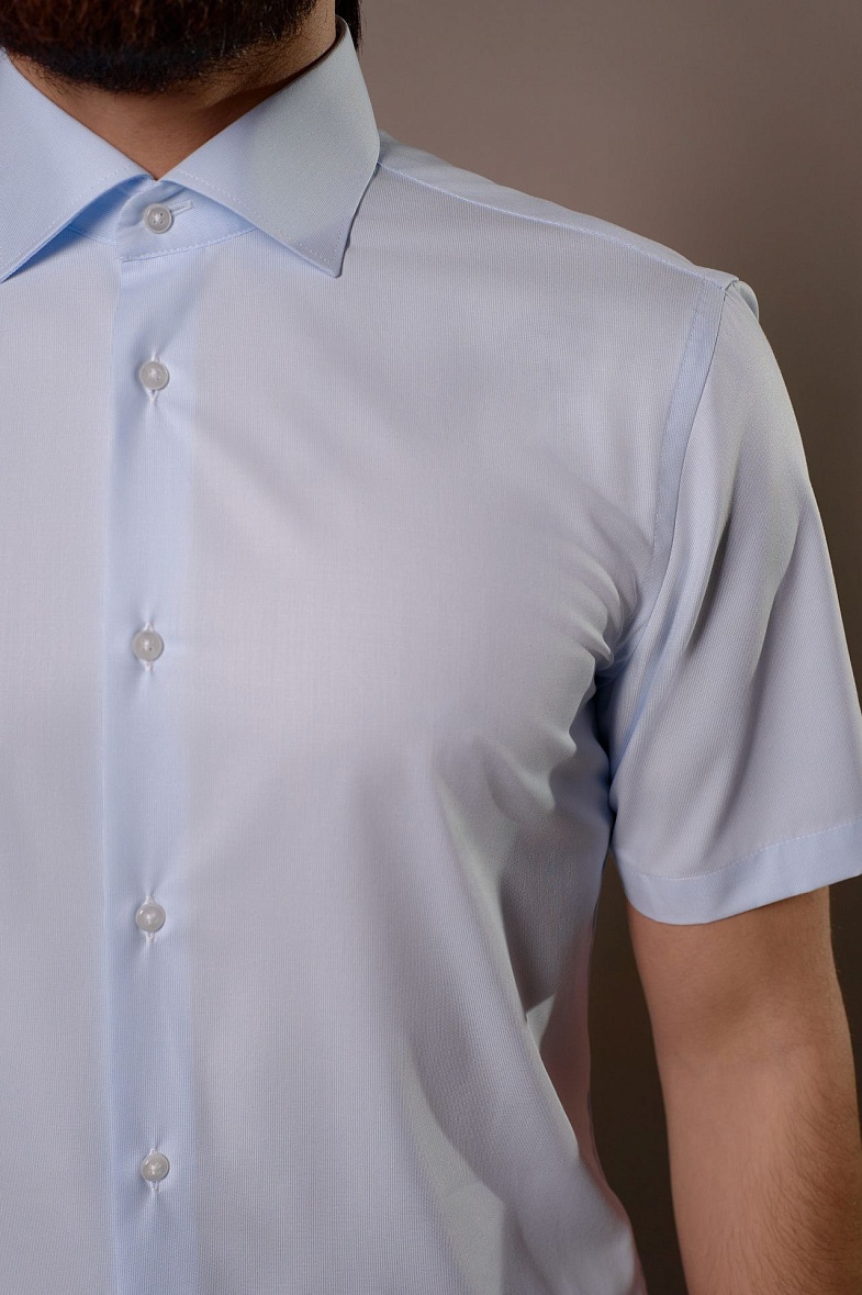 Рубашка мужская короткий рукав голубой VESTER 72915 цв. 04