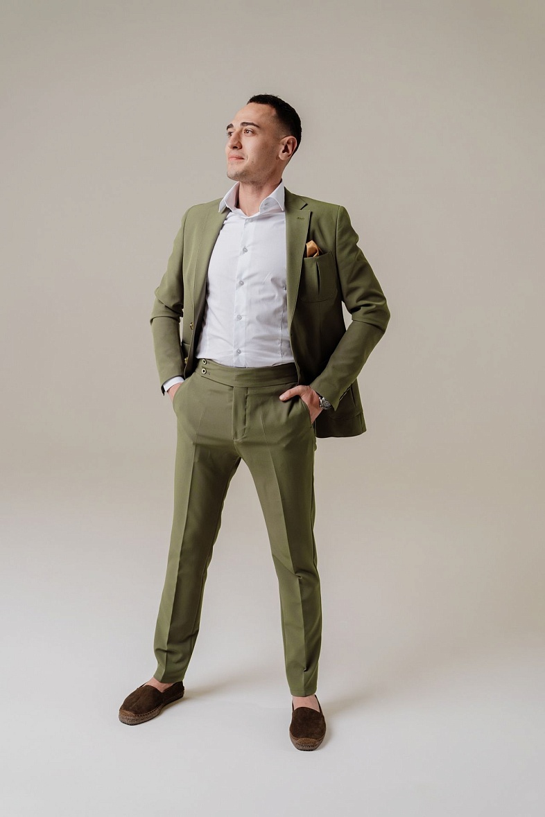 Костюм мужской   зеленый однотонный MCR 45231