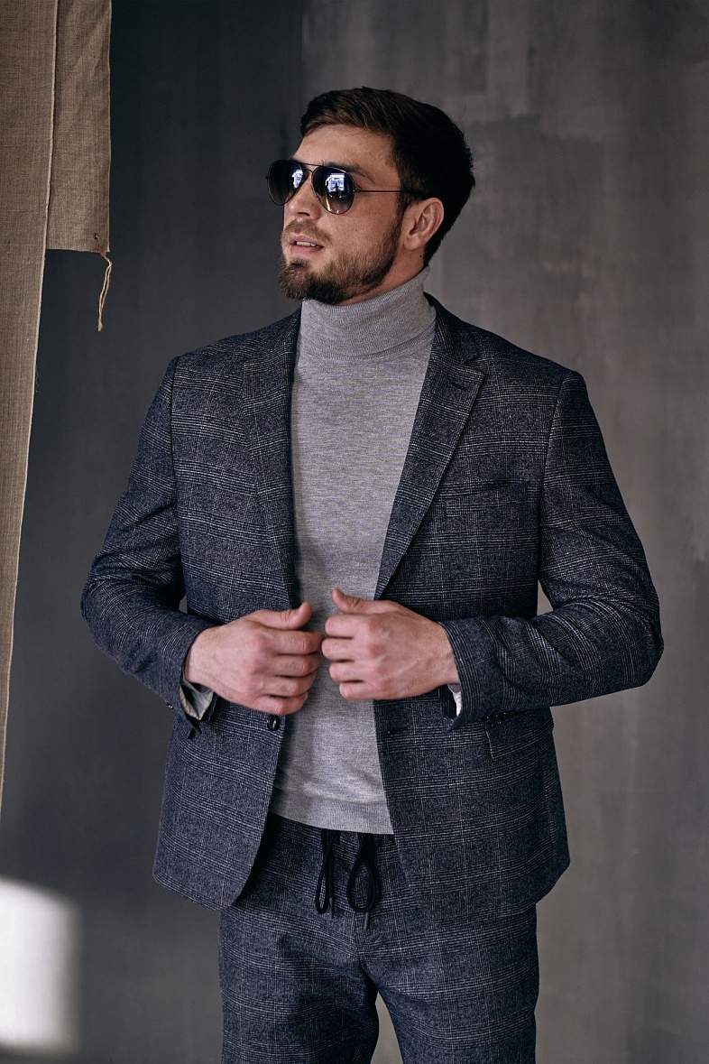 Трикотаж Водолазка цвет серый LEXMER NT-DWK-2870