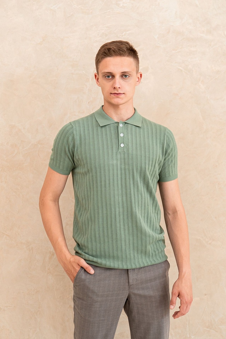 Поло мужское Р101 цвет зелёный DTMD (DORTMUND) MINT