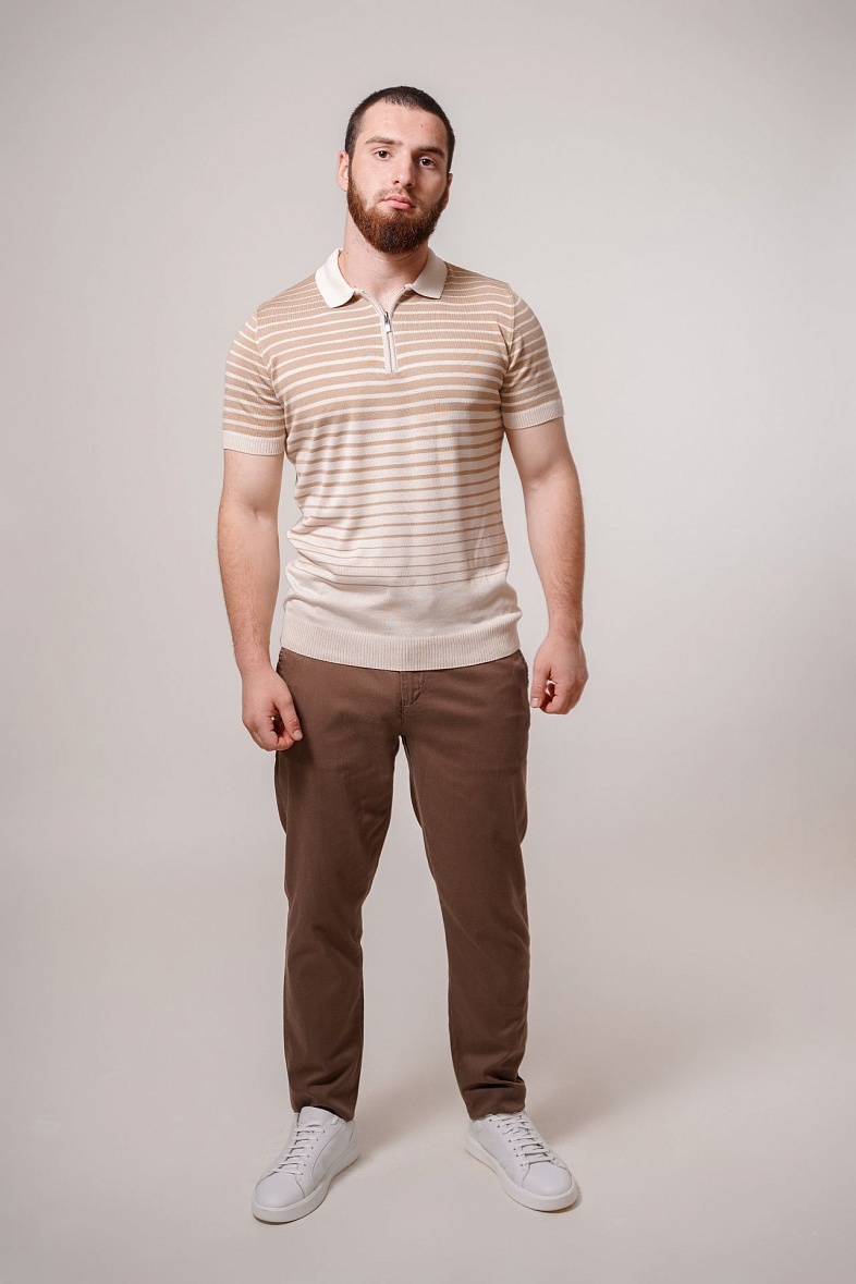 Поло мужское цвет коричневый no brand 39684-40