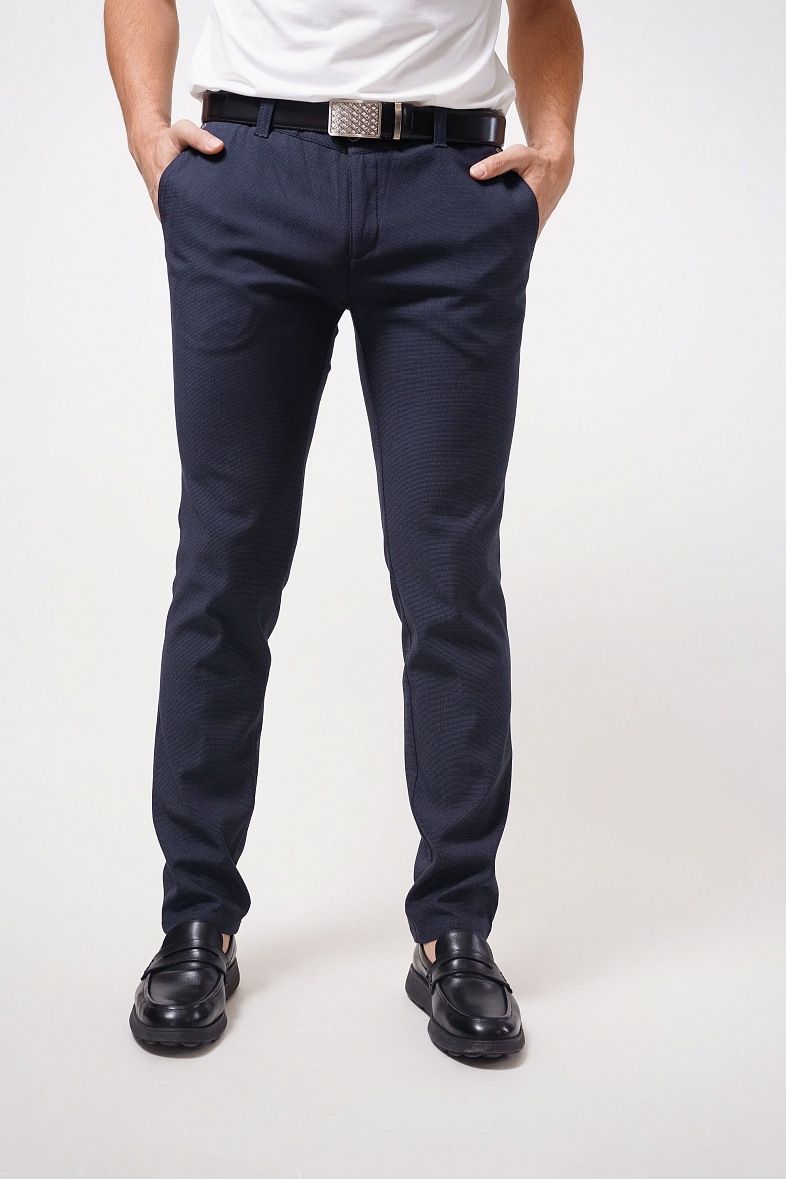 Брюки мужские чиносы, (повседневные брюки) синий Jofree Гамбино