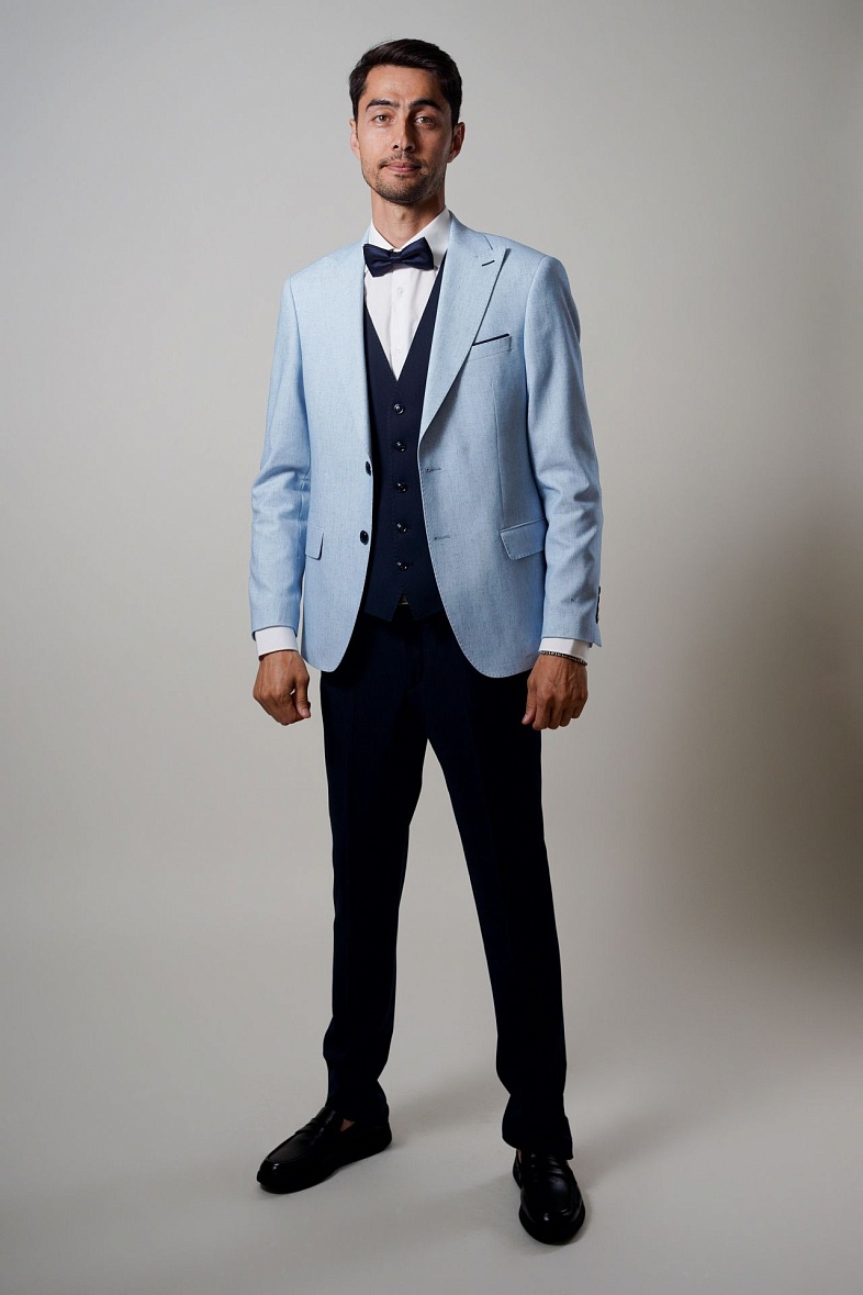 Костюм мужской   синий фактурный MCR 248224