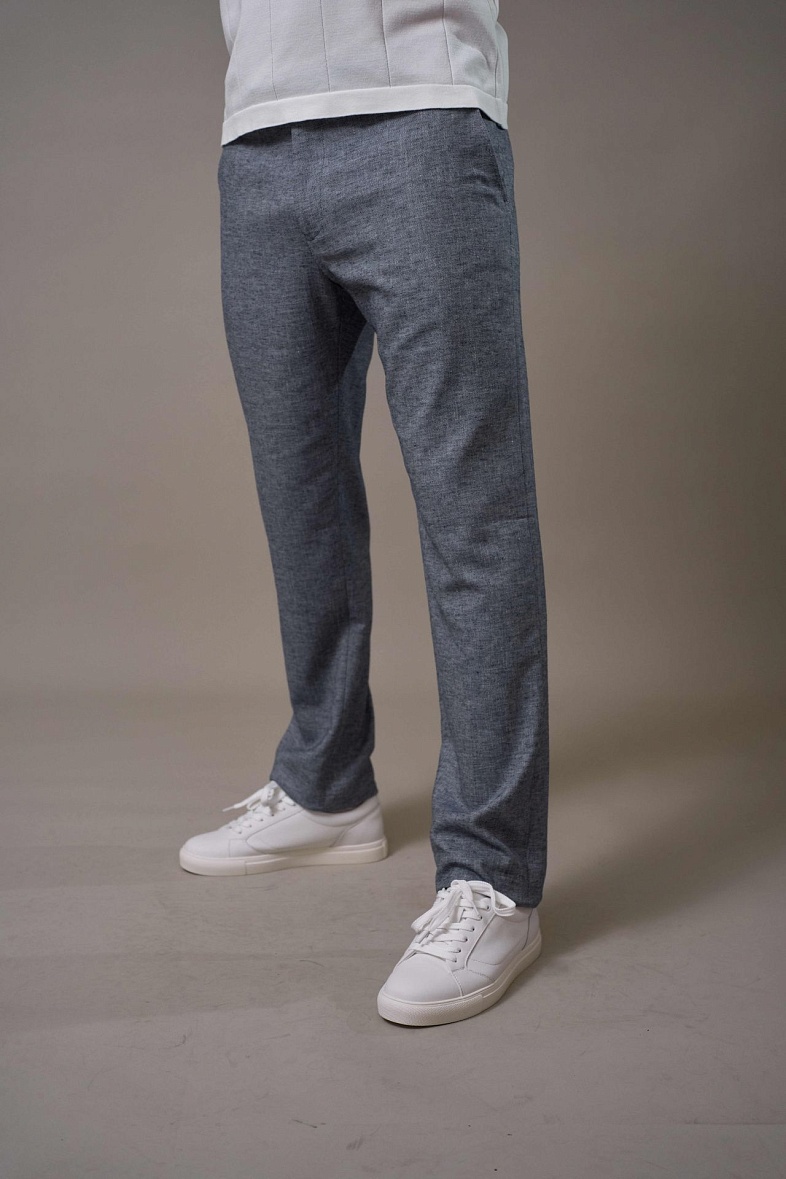 Брюки мужские классические со стрелками голубой SMART MEN 38307.0009 голуб