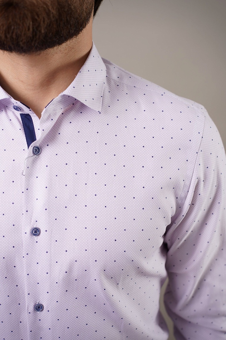 Рубашка мужская длинный рукав синий VESTER 54014 цв. 62