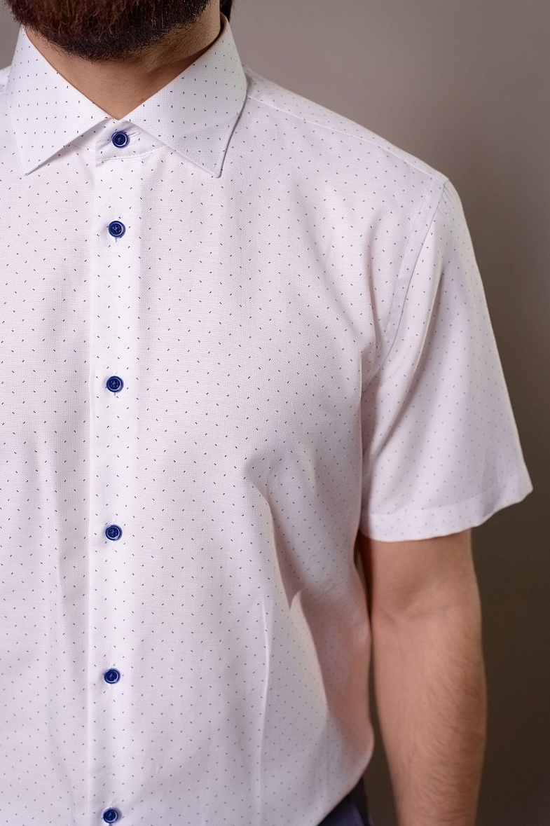 Рубашка мужская короткий рукав белый VESTER 72914_цв.06              