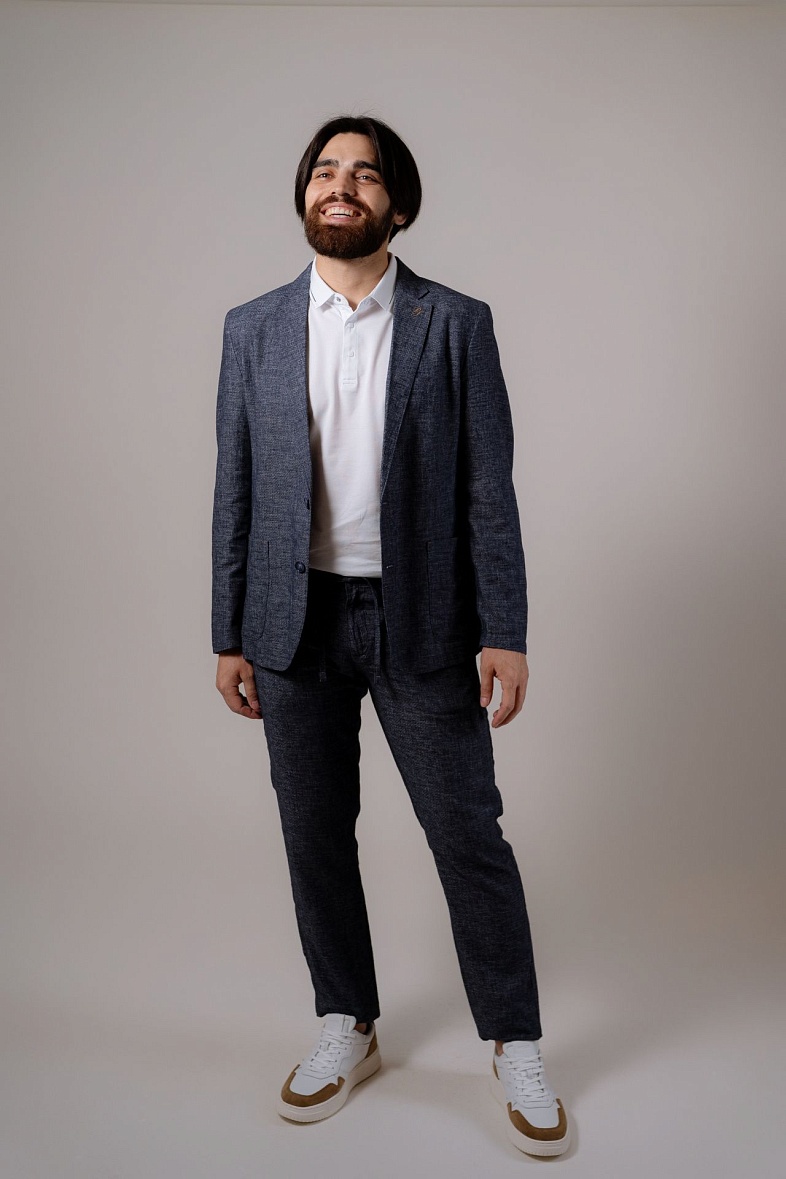 Пиджак мужской   синий меланж Royal Spirit Бурвиль