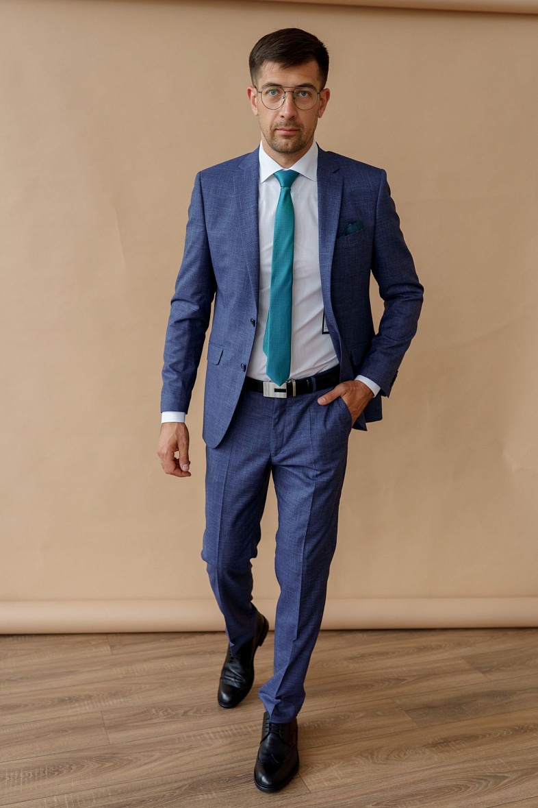 Костюм мужской   синий меланж VALENTI 1422-VA-85S