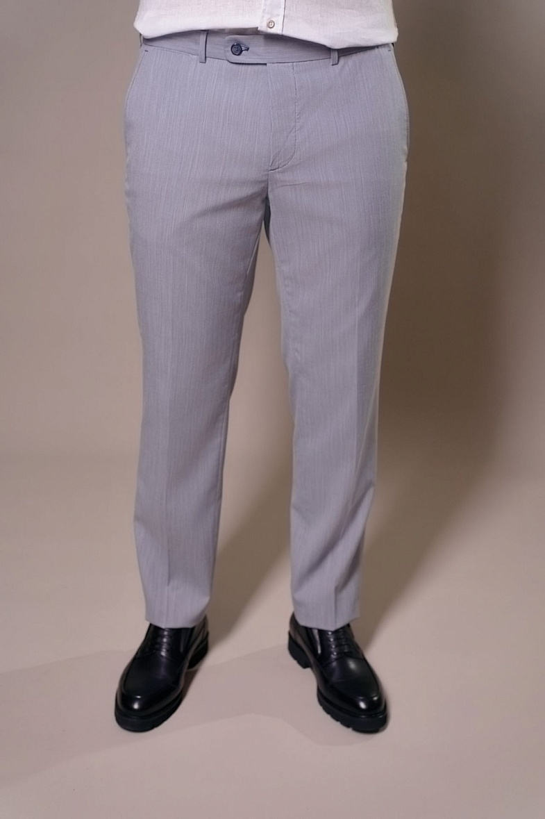 Брюки мужские классические со стрелками серый MARCELLO GOTTI 12491-3001