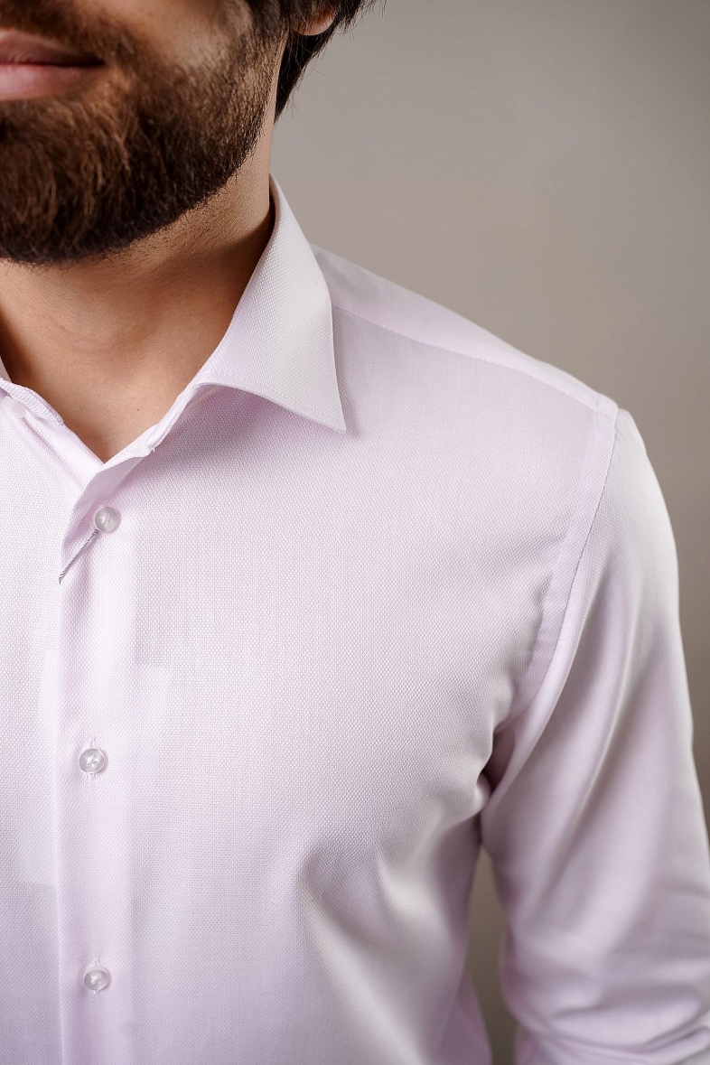 Рубашка мужская длинный рукав розовый VESTER 51514 цв. 70          