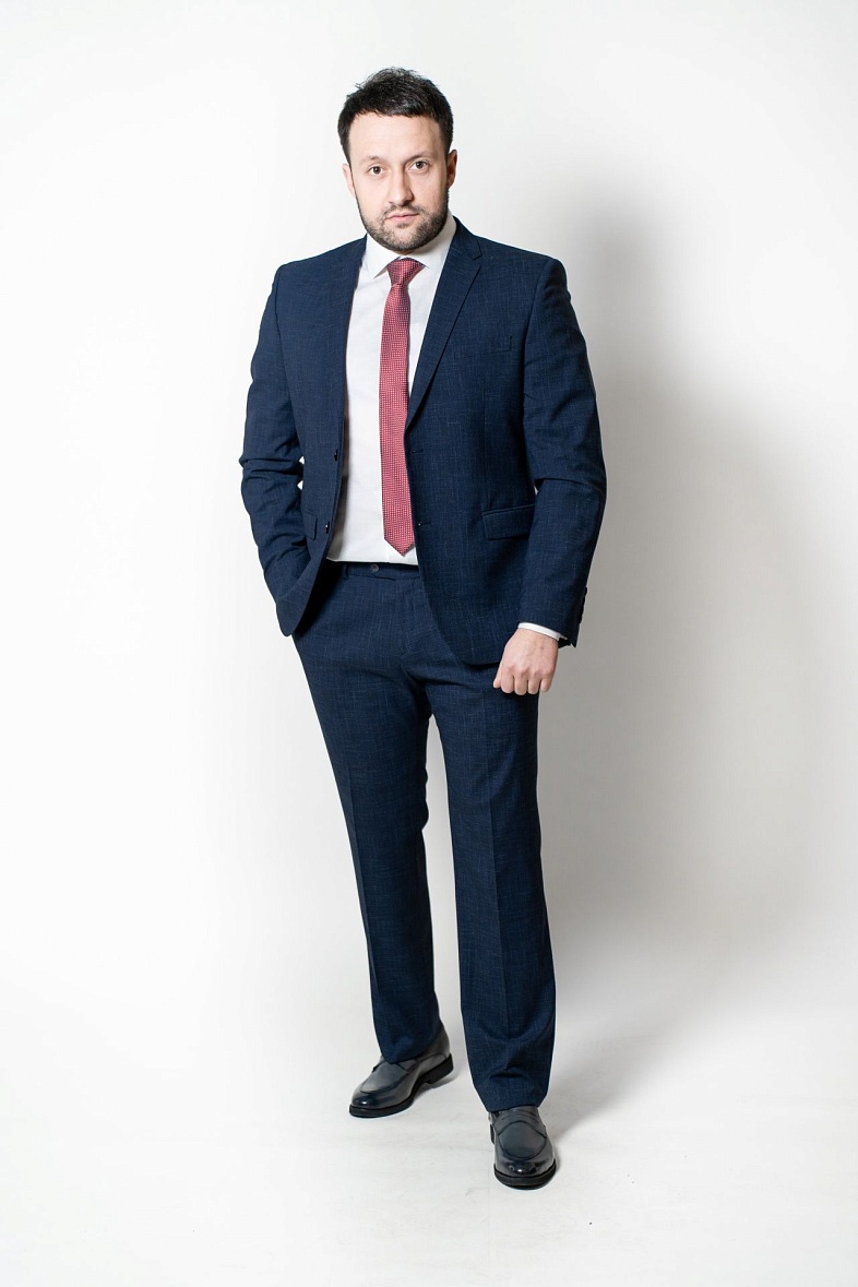 Костюм мужской   синий меланж TRUVOR 1462 304 тк.СПО30608