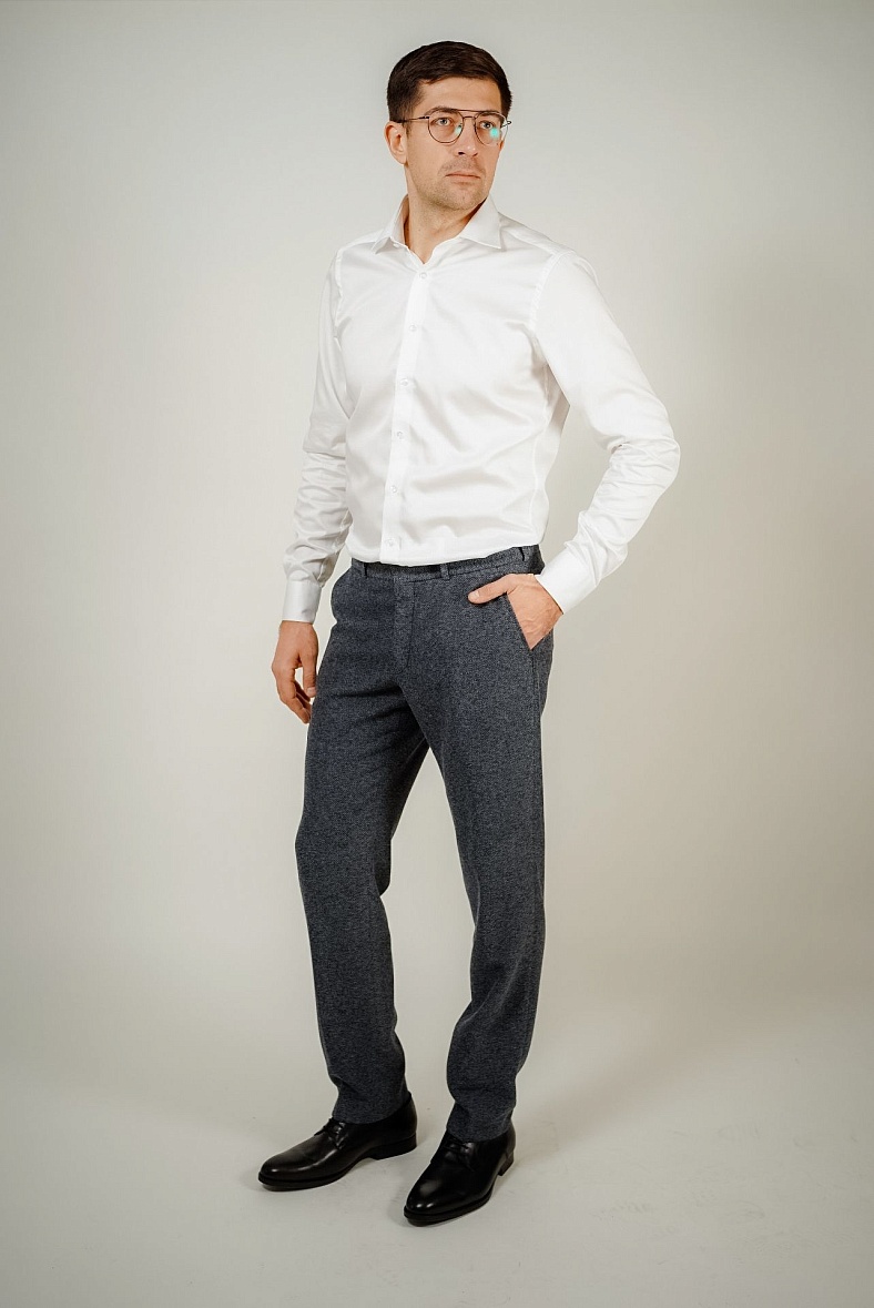 Брюки мужские классические без стрелок серый VALENTI 3288-VX-825S