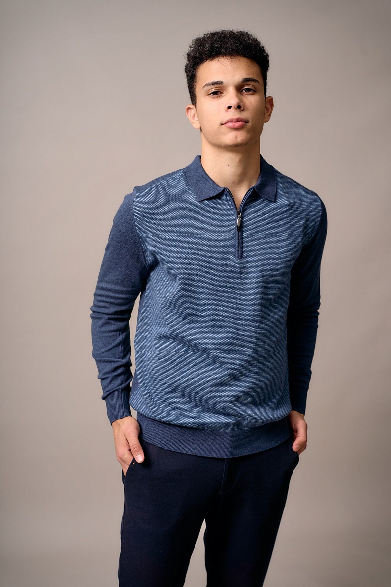 Джемпер поло GROSTYLE цвет синий  034897