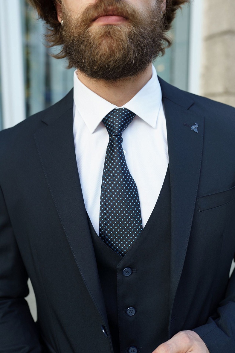 Галстук EdselKrause однотонный 7см.+платок