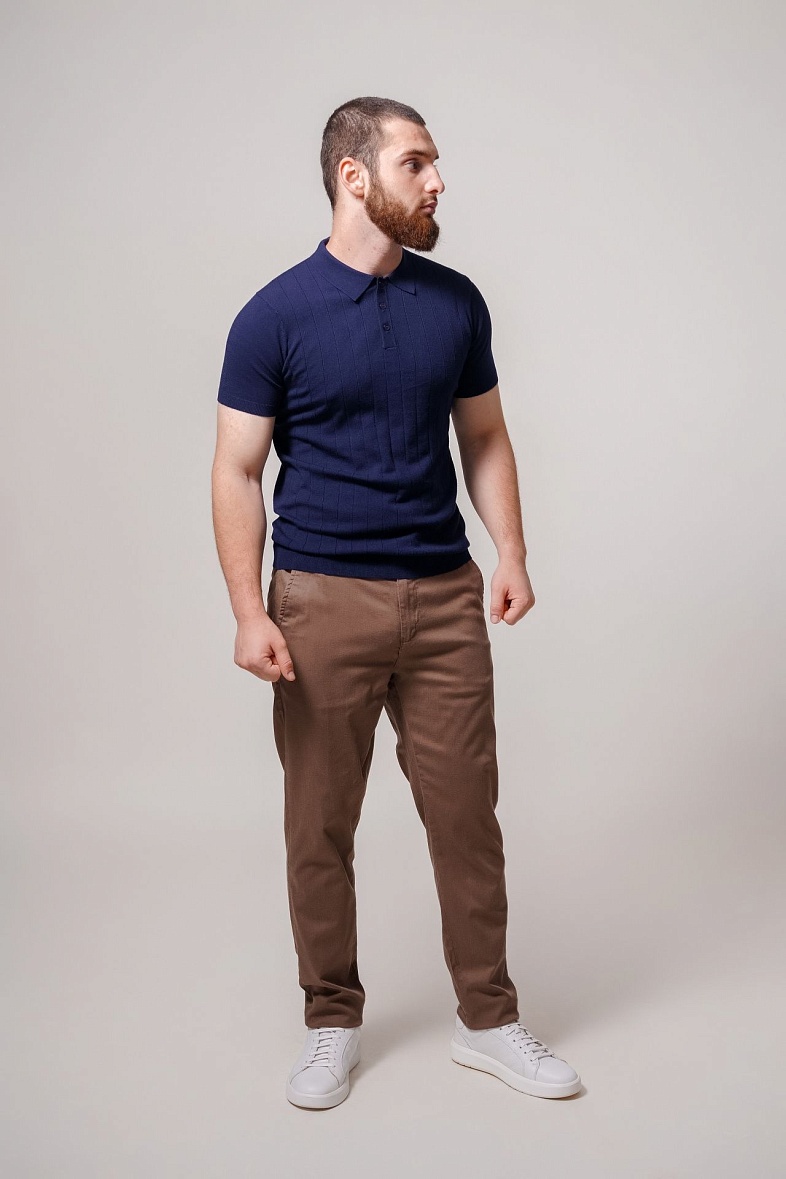 Поло мужское Р106 цвет белый DTMD (DORTMUND) NAVY