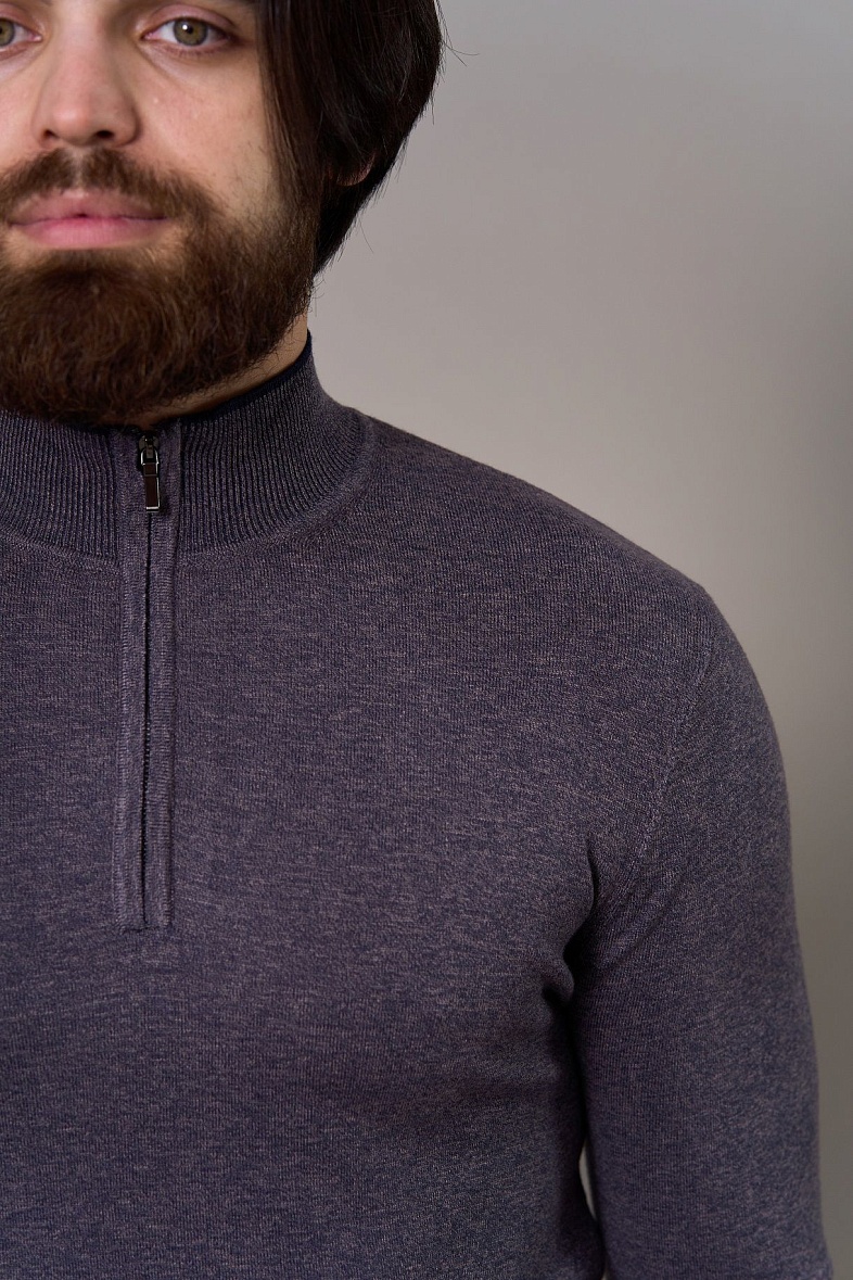 Джемпер мужской цвет фиолетовый BARKLAND КОВИЛЬЯН-1 серый