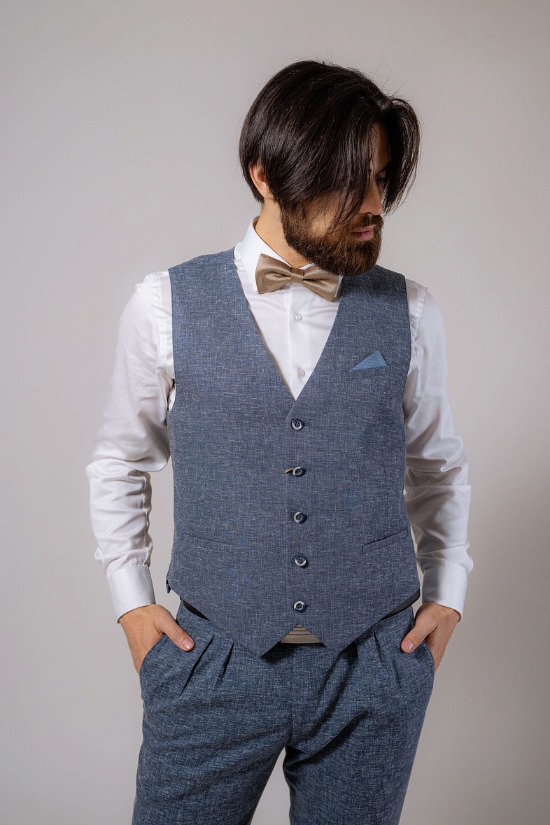 Жилет мужской синий VALENTI 1886-NU-092X