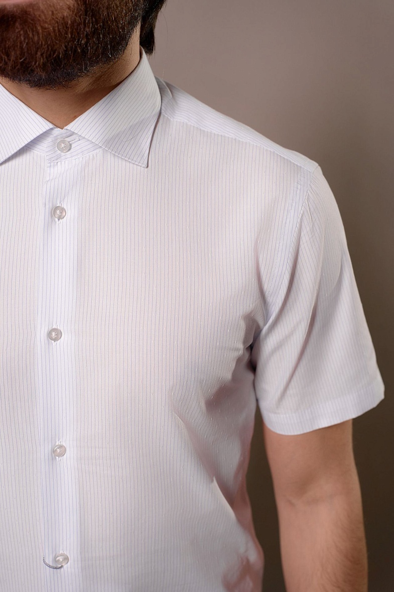 Рубашка мужская короткий рукав белый VESTER 72914 цв. 47