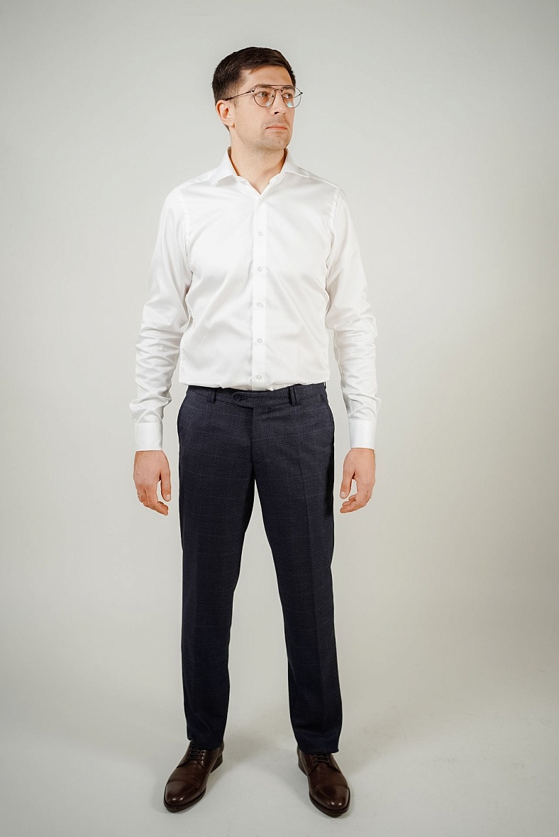 Брюки мужские классические со стрелками черный, синий CLAUDE 4756 Элитон