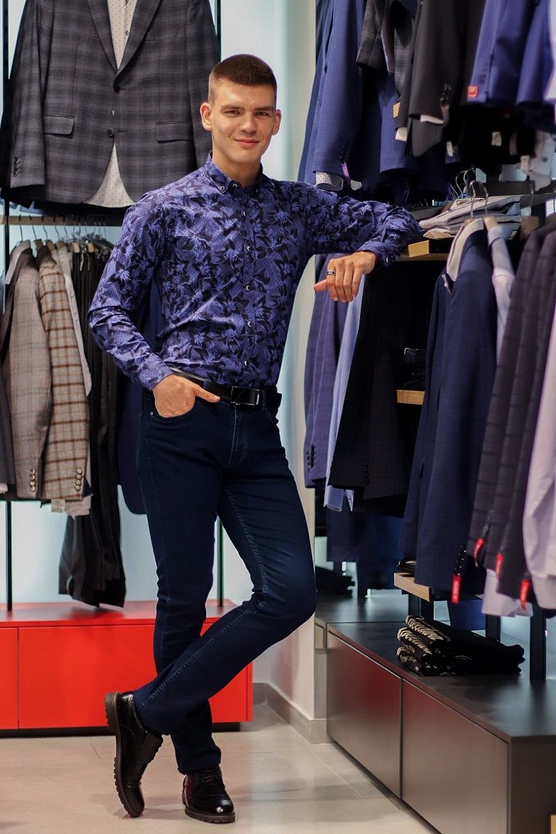 Джинсы мужские синий LEXMER NJ-S-205