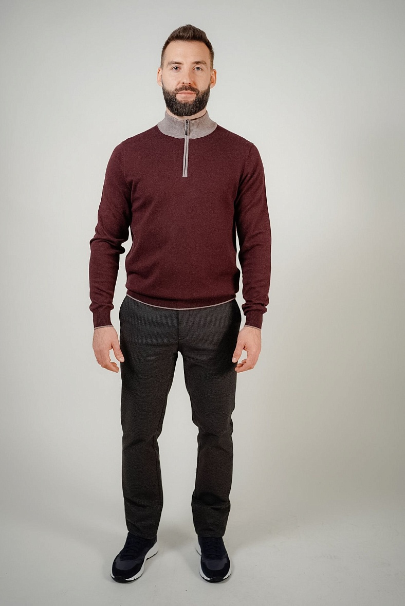 Джемпер мужской GROSTYLE цвет красный, бежевый GROSTYLE 035072