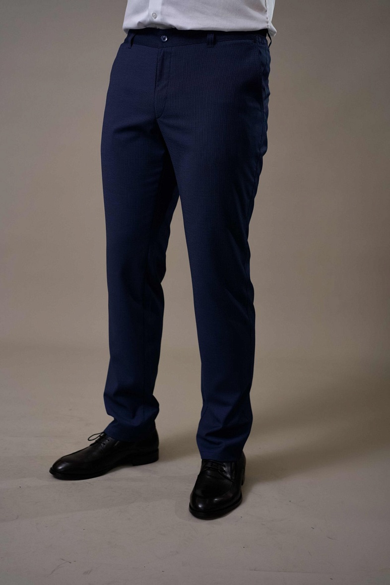 Брюки мужские классические без стрелок синий Jofree Марк цв.1