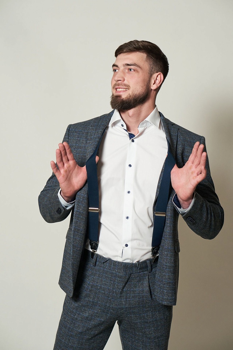 Рубашка мужская длинный рукав белый GROSTYLE ES017691 (UF92)