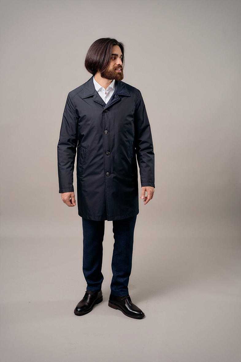 Плащ мужской синий DTMD (DORTMUND) 2077 AVERDIN