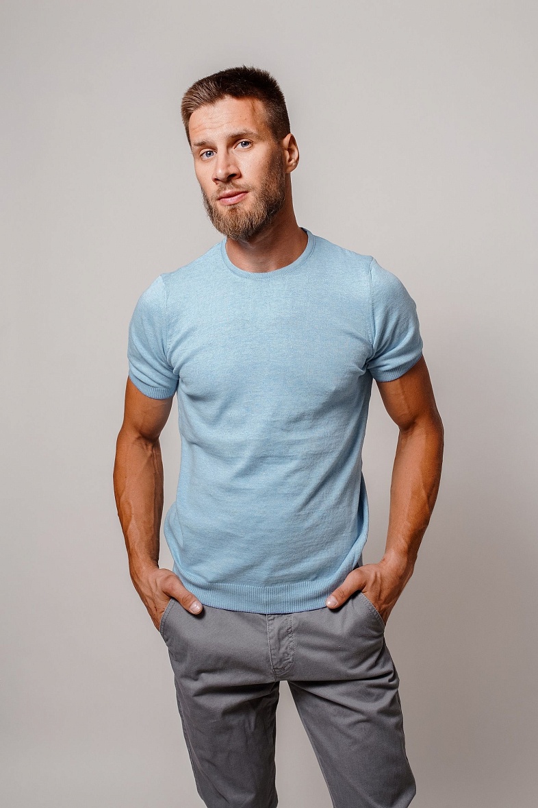 Футболка мужская цвет голубой no brand 26 M.Turkuas