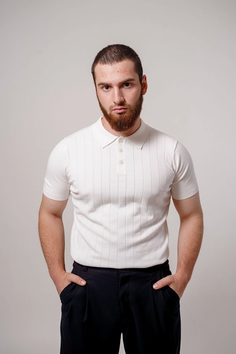 Поло мужское Р106 цвет белый DTMD (DORTMUND) WHITE