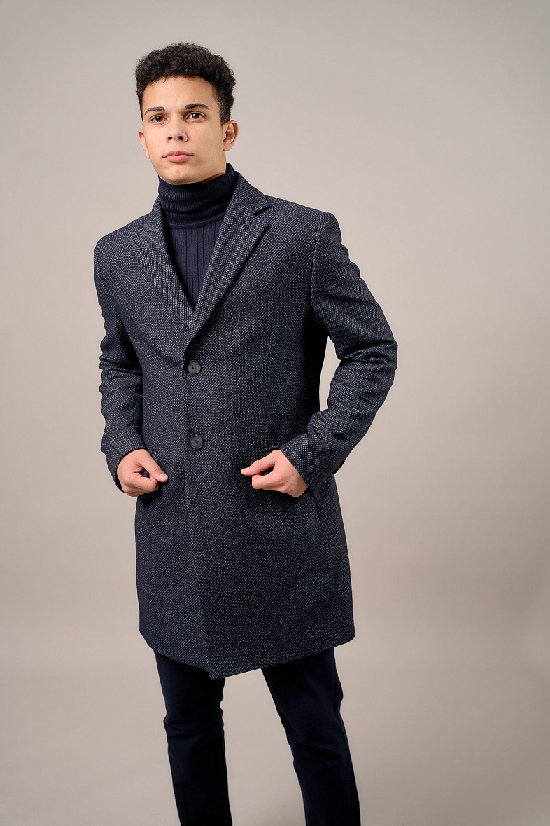 Пальто мужское синий Bazioni 5053 MS GARDES DK NAVY