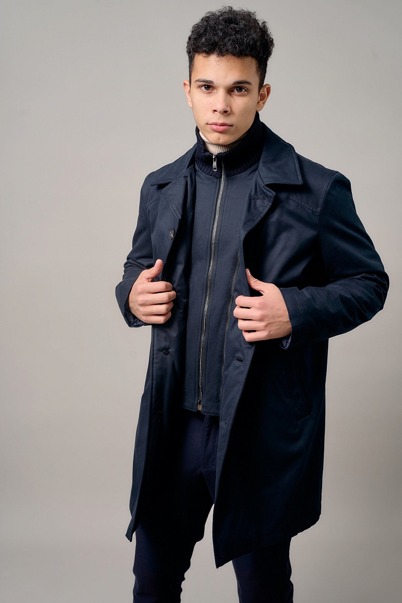 Плащ мужской синий DTMD (DORTMUND) 2089 WALDBERG