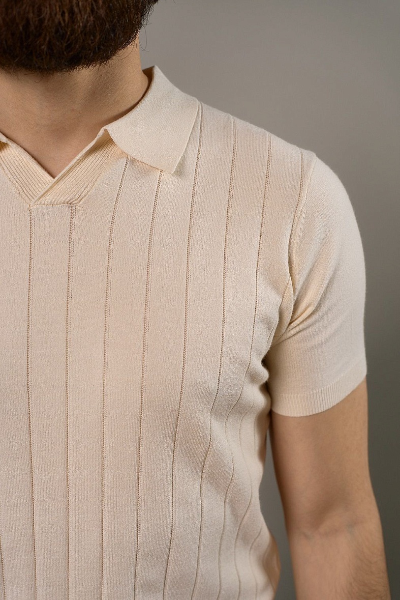 Поло мужское Р107 цвет бежевый DTMD (DORTMUND) IVORY