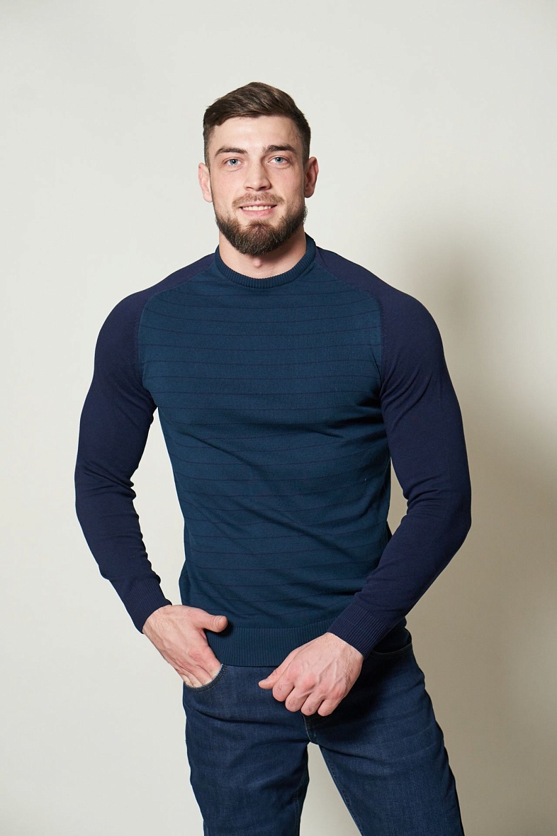 зимний трикотаж джемпер Liwali цвет фиолетовый Liwali К23 -000113 син