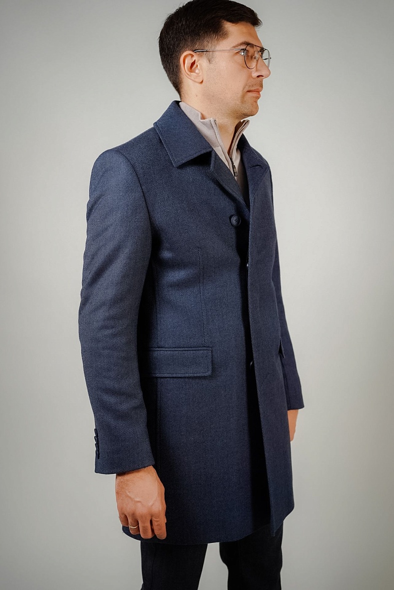 Пальто мужское синий Bazioni 2087 S REAL NAVY синий