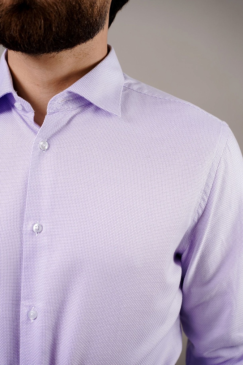 Рубашка мужская длинный рукав розовый VESTER 51041 цв. 04