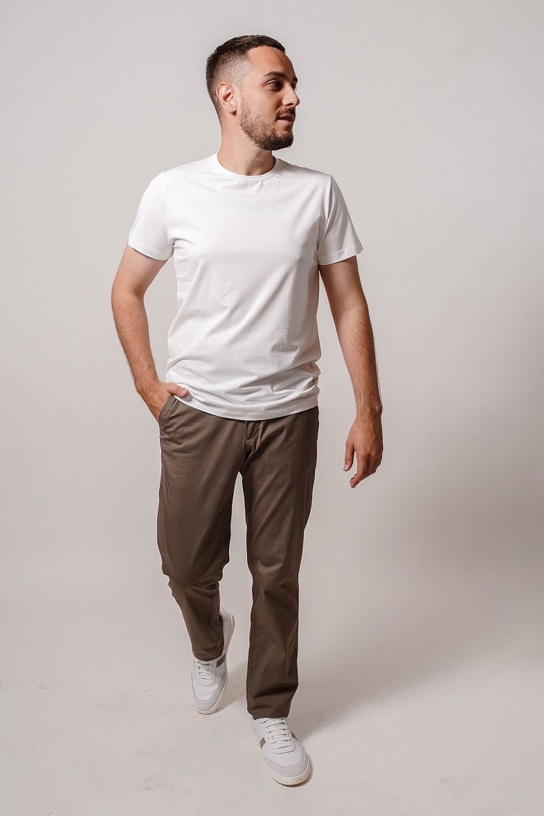 Брюки мужские чиносы, (повседневные брюки) зелёный CLAUDE 34077 Поло