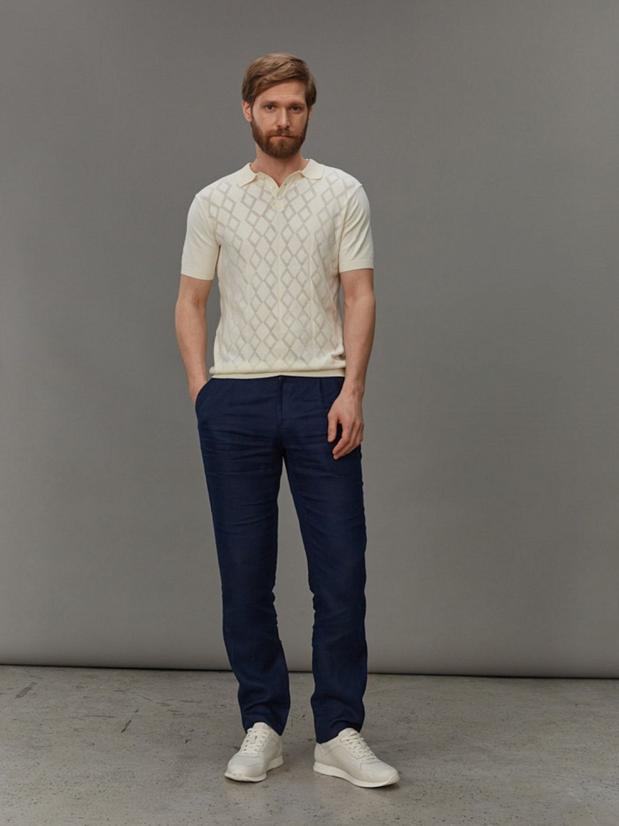 Поло мужское Р103 цвет белый DTMD (DORTMUND) IVORY