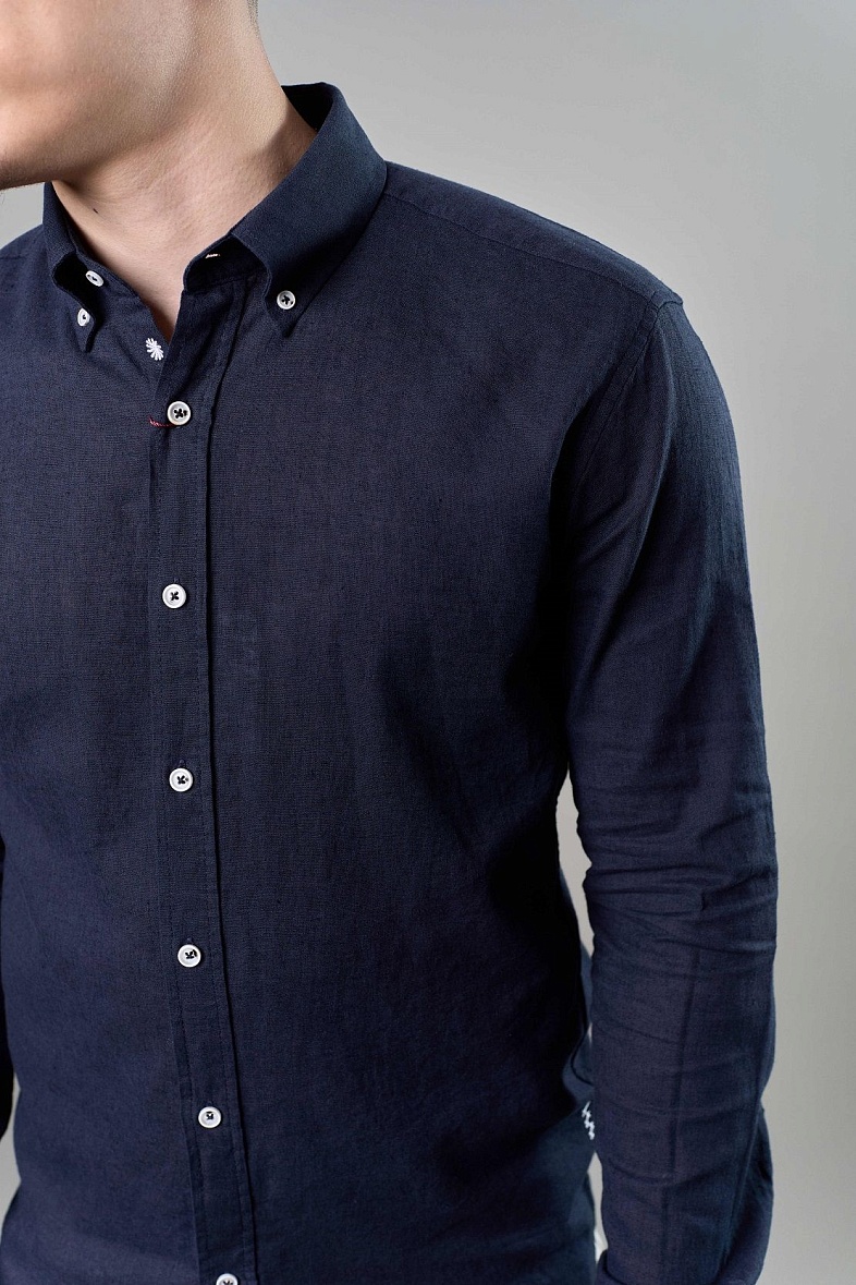 Рубашка мужская длинный рукав синий SMART MEN 27040.0009 темно-синий