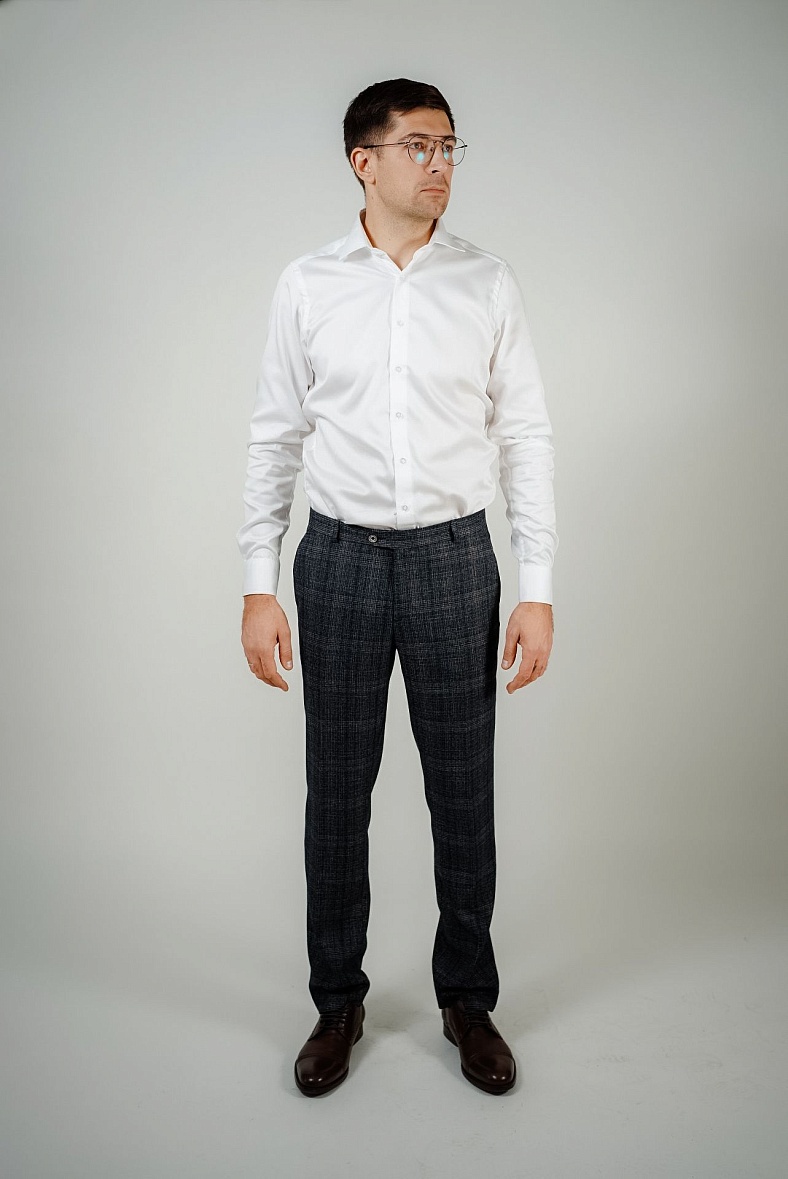 Брюки мужские классические со стрелками серый, черный, оранжевый TRUVOR 339 тк.СПО35424