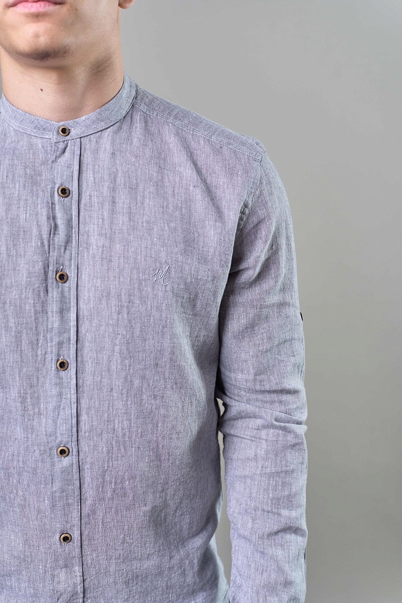 Рубашка мужская длинный рукав серый SMART MEN 37340.0005 св-серый